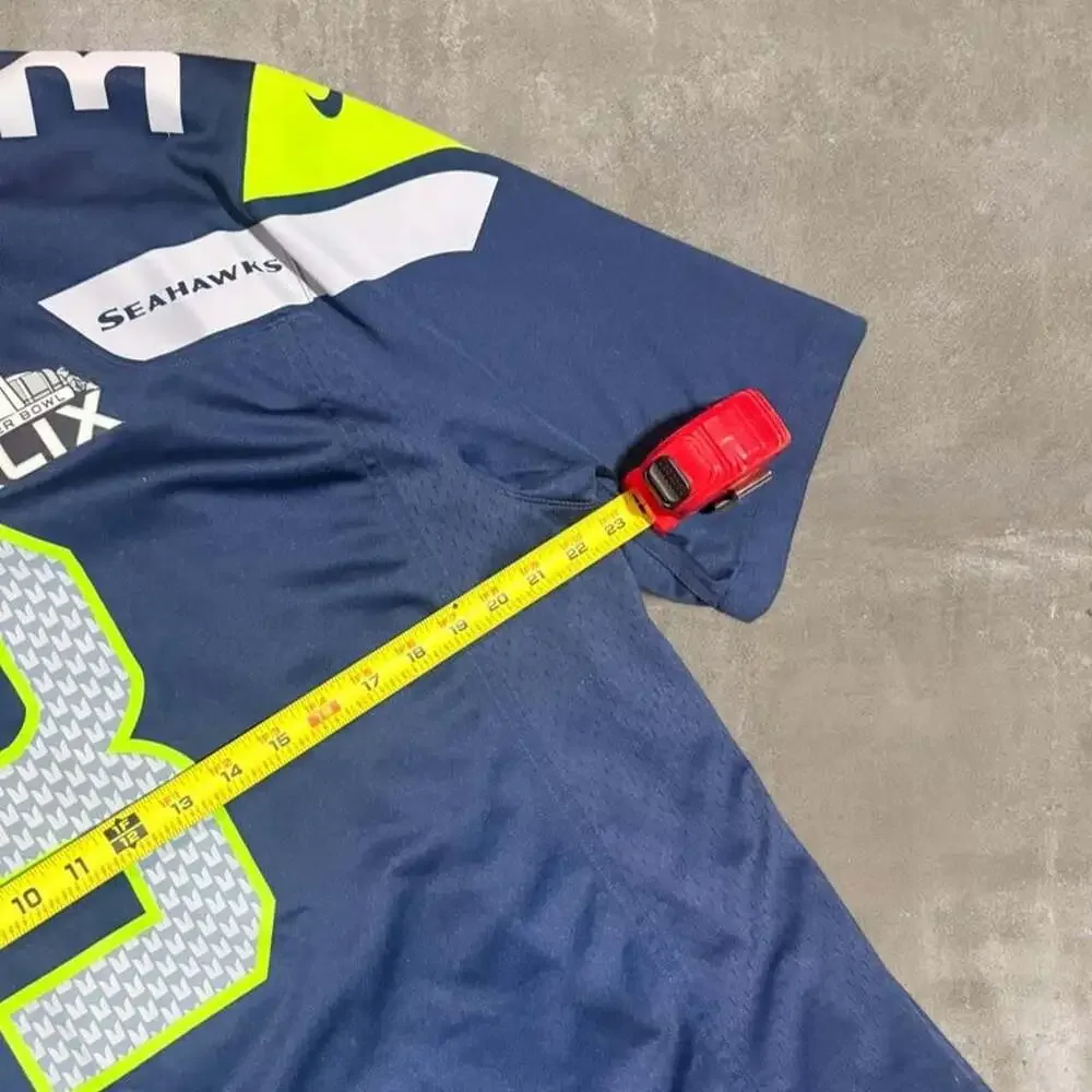 Nike Seattle Seahawks Russell Wilson #3 Super Bowl XLIX On Field Jersey XL